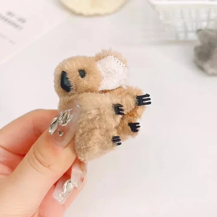 Kawaii Koala Bear Plush Hair Clips for Adorable Hairstyles 🐨✨ Cute Animal Hairpins for Women & Girls - Perfect for Daily Wear! 🎀