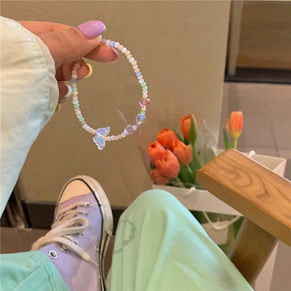 Kawaii Rainbow Candy Bear Bracelet 🍬🌈 - Colorful Hip Hop Jelly Accessory for Girls!