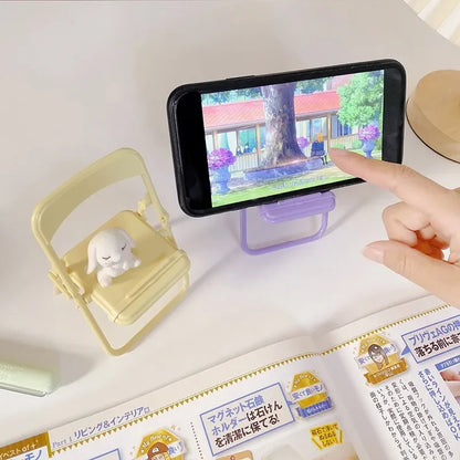 🌟 Adorable Mini Chair Stand for Phones 🍭✨ - Cute & Creative Desktop Decor! 🎀 - Pixie Quill