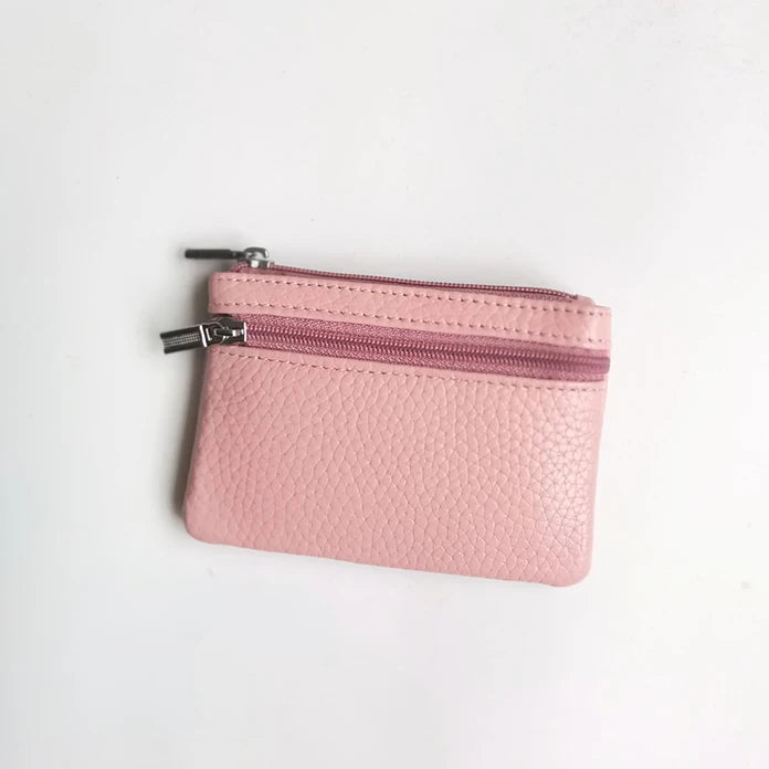 Kawaii Custom Leather Coin Purse 🌈✨ | Adorable Personalized Key Ring Wallet 🎀 | Mini Cowhide Card Holder for Cute Gifting 💖