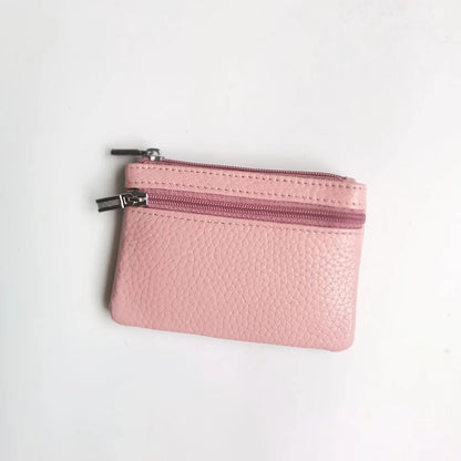 Kawaii Custom Leather Coin Purse 🌈✨ | Adorable Personalized Key Ring Wallet 🎀 | Mini Cowhide Card Holder for Cute Gifting 💖