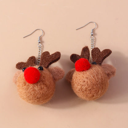 Whimsical Christmas Elk Earrings For Women And Girls Handmade Dangle Jewelry 🦌🎄