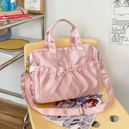 ✨ Kawaii Pearl Satin Crossbody Bag - Adorable Dumpling Sling for Stylish Women! 🌸
