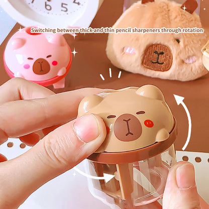 Kawaii Capybara Pencil Sharpener 🐾✏️ | Adorable Portable Mini Manual Sharpener for School & Office 🎒✨