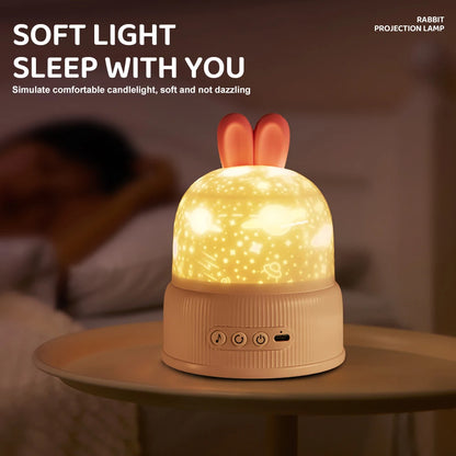 Adorable Bunny Projection Night Light 🌙✨ – Enchanting Ocean Scenes for Kids' Sleep & Room Decor! 🎁🐰