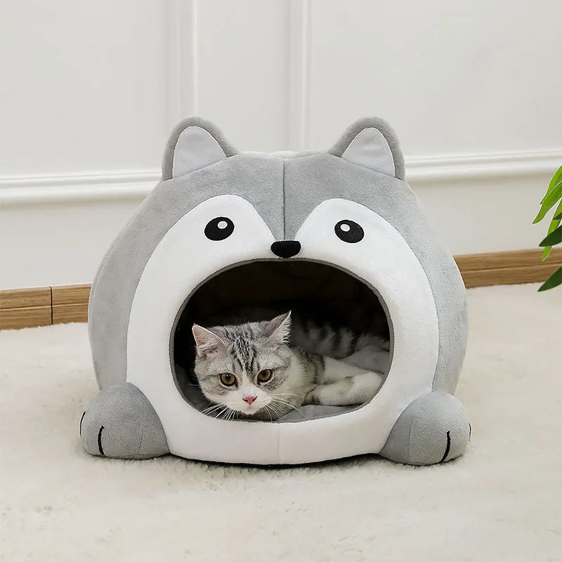 Kawaii Cozy Cat Cave 🐾✨ Plush Pet Lounger & Snuggly Sofa for Kittens & Small Dogs 🐶💖