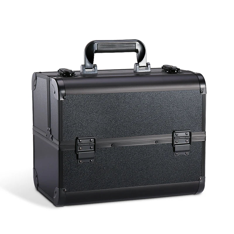 Kawaii Makeup Train Case 🎀✨ | Adjustable 4-Tray Organizer with Lockable Compartments 💖💄