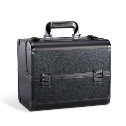 Kawaii Makeup Train Case 🎀✨ | Adjustable 4-Tray Organizer with Lockable Compartments 💖💄