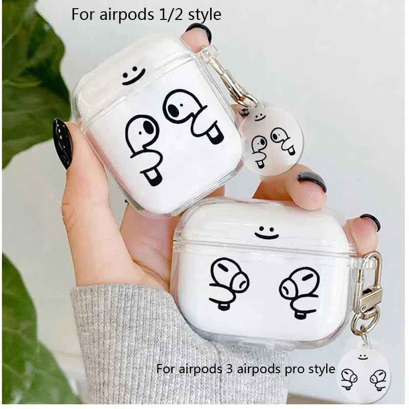 ✨ Cute Bear AirPods Case 🐻 - Soft Silicone Cover with Keychain for All Models! 🎧💖 - Pixie Quill