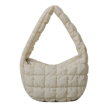 Diamond Embroidery Puffer Messenger Bag For Women Winter Handbag 👜❄️✨