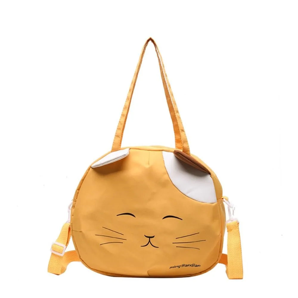 🐾 Purr-fectly Stylish Cat Print Nylon Messenger Bag 🐱✨ - Fun & Functional Crossbody for Trendy Students! 🎒💕 - Pixie Quill