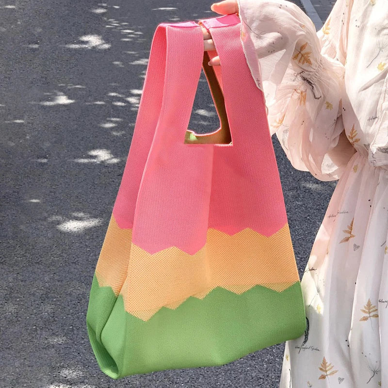 🌟Cute & Colorful Mini Knit Bag 🎀 - Adorable Tote for Fun Adventures! 👜✨ - Pixie Quill