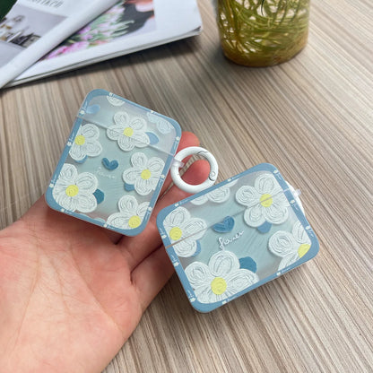 🌸 Cute Floral Silicone Case for AirPods 🌼 Stylish Earphone Cover with Keyring for Girls 🎀 - Pixie Quill
