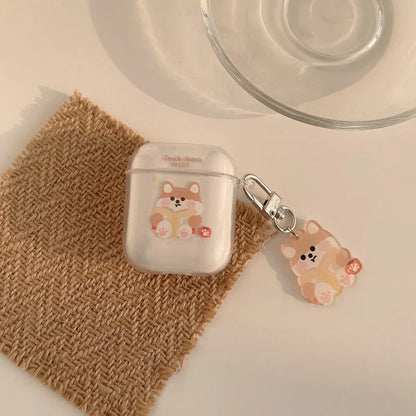 ✨ Cute Bear AirPods Case 🐻 - Soft Silicone Cover with Keychain for All Models! 🎧💖 - Pixie Quill