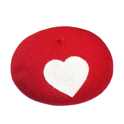 Red Mushroom Beret For Women Handmade Wool Felt Hat Cozy Winter Gift 🍄🎨