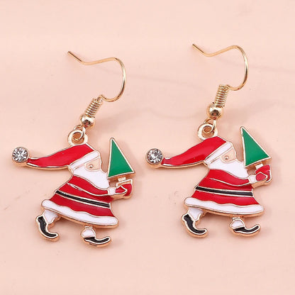 Whimsical Christmas Drop Earrings For Women Tree Deer Santa Dangle Jewelry 🎄✨
