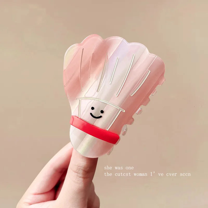 Bee Ball Shape Hair Claw Clip For Women Cute Cartoon Shark Acrylic Accessory 🐝🦈