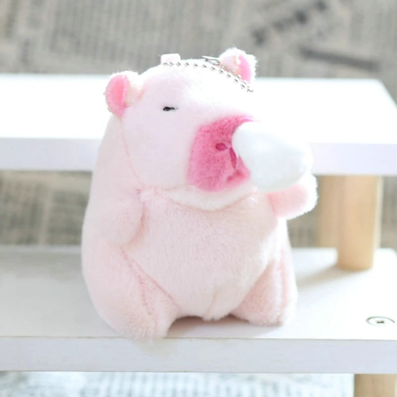 Kawaii Capybara Plush Keychain 🐾 | Adorable Fluffy Bag Pendant 🎒 | Perfect Gift for Kids & Party Fun 🎉