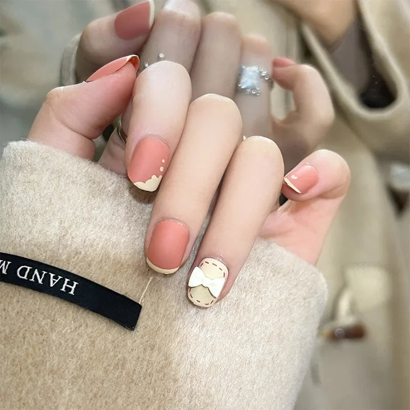 Cute Kawaii Bunny Press-On Nails 🐰✨ | 24 Pcs Full Coverage Acrylic Nail Art Set 🎨 | Reusable & Adorable Fake Nails with Tools! 💅🌸