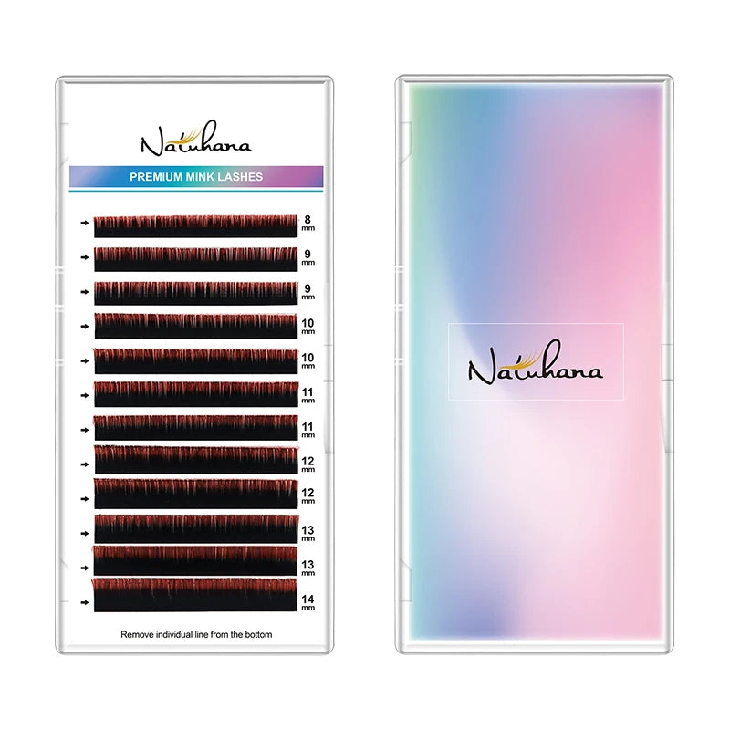 🌈 Kawaii Ombre Rainbow Faux Mink Eyelashes - Colorful Gradient Extensions! 🦄✨