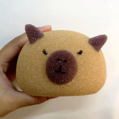 Kawaii Capybara Bath Sponge Ball 🛁✨ – Adorable Body Exfoliator for Baby Showers & Home Spa Fun! 🧼💖