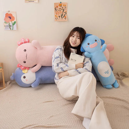 Kawaii Axolotl Plush Pillow 🐾 | Adorable Cartoon Cushion 🎀 | Perfect Gift for Birthdays & Xmas 🎉