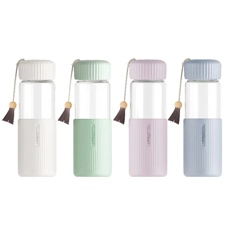 💖Adorable 350ml Glass Water Bottle for Girls 🌼 Perfect for School & Travel 🚀 - Pixie Quill