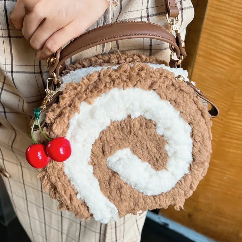 Kawaii Circular Lolita Crossbody Bag 🎀✨ Sweet Cure Handbag for Girls – Stylish JK Uniform Shoulder Bag 👜💖