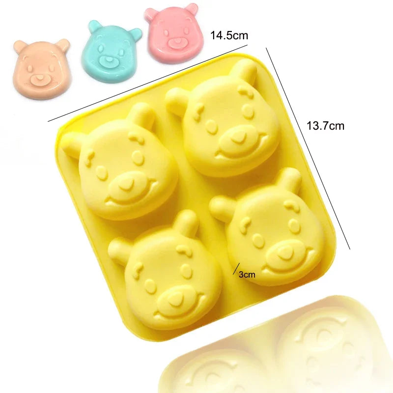 Cute Cartoon Animal Silicone Mold for Baking and Cupcake Topper 🐻🐭🐱🐷🦆