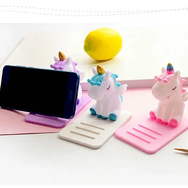 🌈 Adorable Unicorn Phone Stand ✨ Cute Anti-Slip Holder for Your Desk 📱 Perfect for iPhone, Xiaomi, Huawei & Samsung! 🦄 - Pixie Quill