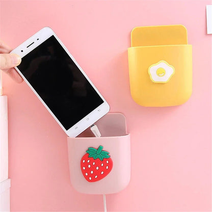 Kawaii Self-Adhesive Desk Organizer 🐾✨ | Cute Pen & Remote Holder for Office & Home 🏠🎨