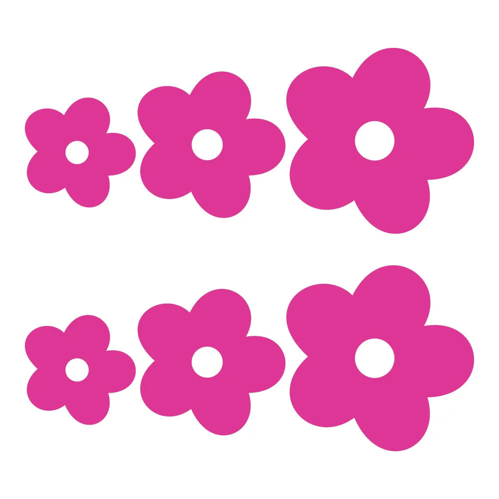 Kawaii Flower Power 🌸✨ Cute Vinyl Decals for Car Rearview Mirror & More! 🌈💖