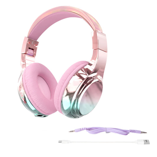 Kawaii Pink Dream 🎀 Wireless Bluetooth 5.3 Headphones 🎧 | Over-Ear Cutie with Mic 💖 Perfect Gift for Girls! 🎁