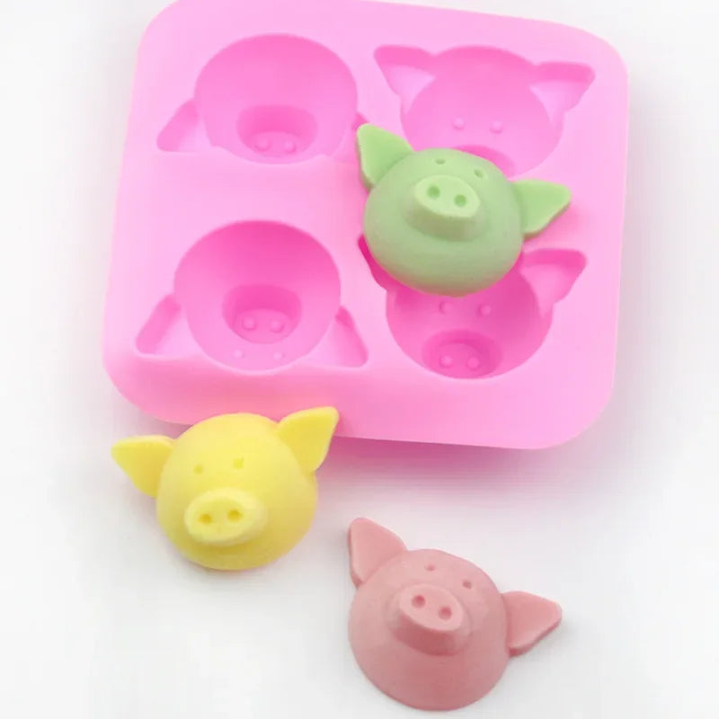 Cute Cartoon Animal Silicone Mold for Baking and Cupcake Topper 🐻🐭🐱🐷🦆