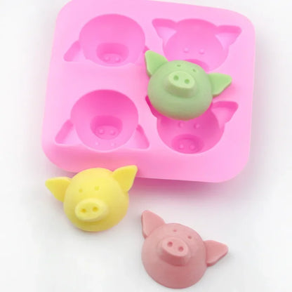 Cute Cartoon Animal Silicone Mold for Baking and Cupcake Topper 🐻🐭🐱🐷🦆
