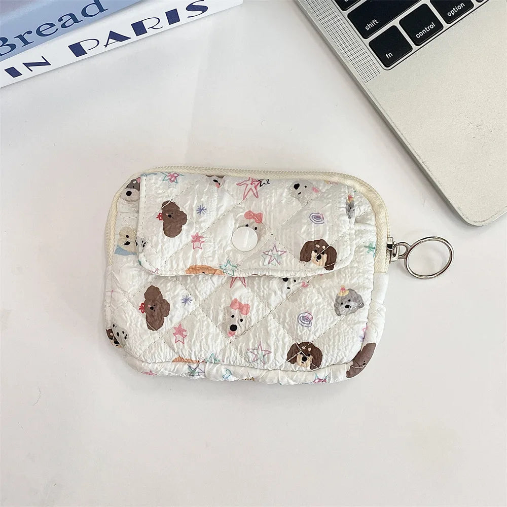 Kawaii Cartoon Makeup Pouch 🐰✨ | Cute Travel Lipstick & Earphone Organizer Bag 🎀💄 - Perfect Gift for Women!