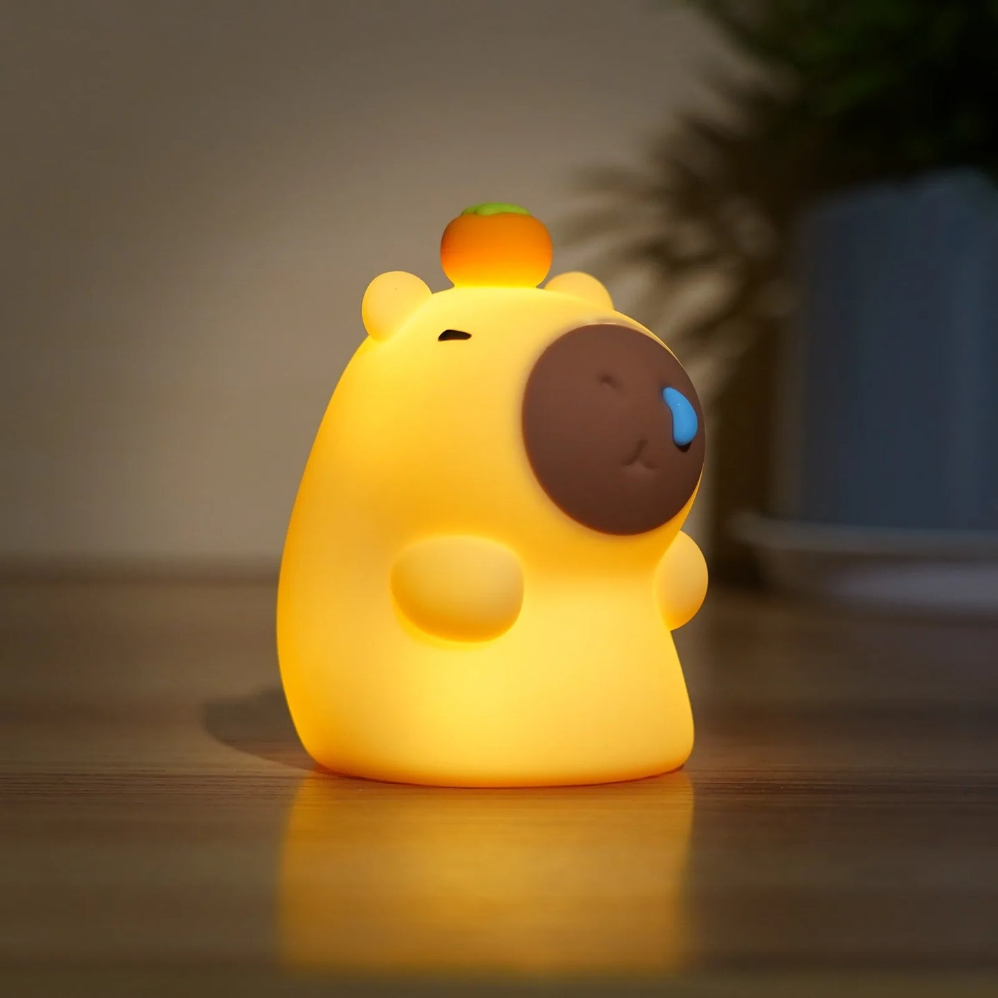 Adorable Capybara Night Light 🌟 | Kawaii Silicone Bedside Lamp 🐾 | USB Rechargeable Animal Glow for Kids' Rooms 🌙✨