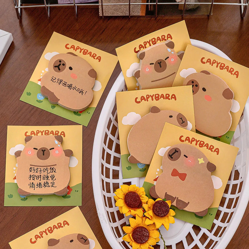 🐡✨Adorable Pufferfish Sticky Notes - 5Pcs Irregular Memo Pad Set for Creative Students! 📚💖