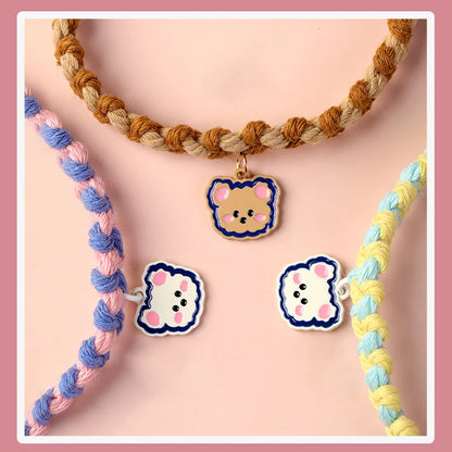 🐻💕 Cute Bear Buddy Cat Collars - Fun & Adjustable Style for Your Purrfect Companion! 🐾💖