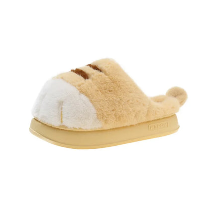 Kitty Claw Slippers For Women Non Slip Furry Mules Indoor Outdoor 🐾 Warm Fluffy