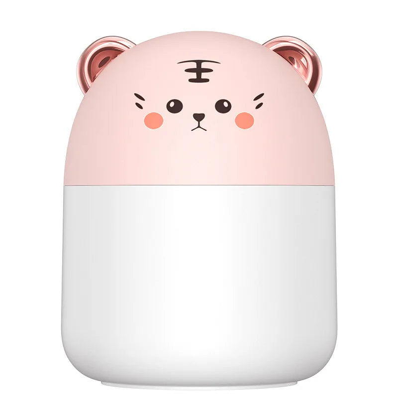 Cute 250ml Kawaii Desktop Humidifier 🌈💧 - Colorful Mist & Aroma Diffuser for Cozy Bedrooms 🛏️✨