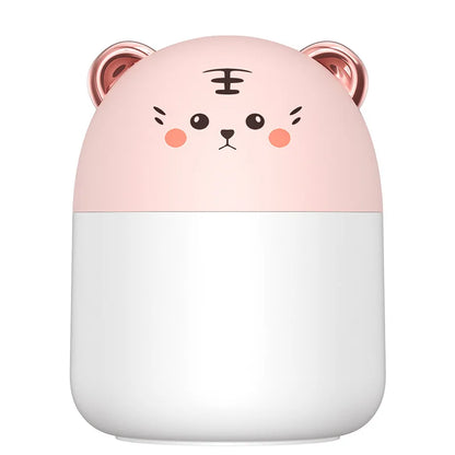 Cute 250ml Kawaii Desktop Humidifier 🌈💧 - Colorful Mist & Aroma Diffuser for Cozy Bedrooms 🛏️✨