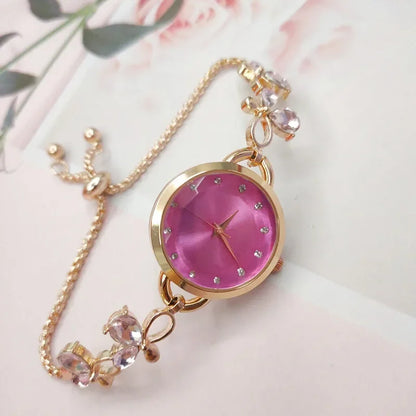 ✨ Kawaii Bow Tie Quartz Watch for Chic Girls 🎀 | Cute Ladies' Wristwatch Gift 🕒