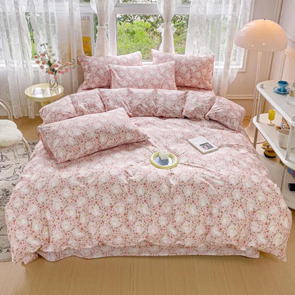 Kawaii Strawberry Dreams Duvet Cover Set - Adorable 3-Piece Cotton Bedding for Cozy Comfort 🍓✨