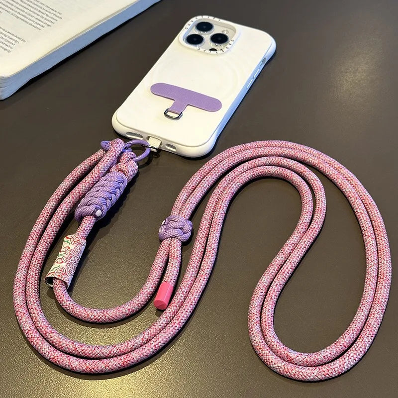 Kawaii Retro Phone Strap 🌈✨ Adjustable Crossbody Lanyard & Anti-Loss Cord for Cute Adventures! 📱💕