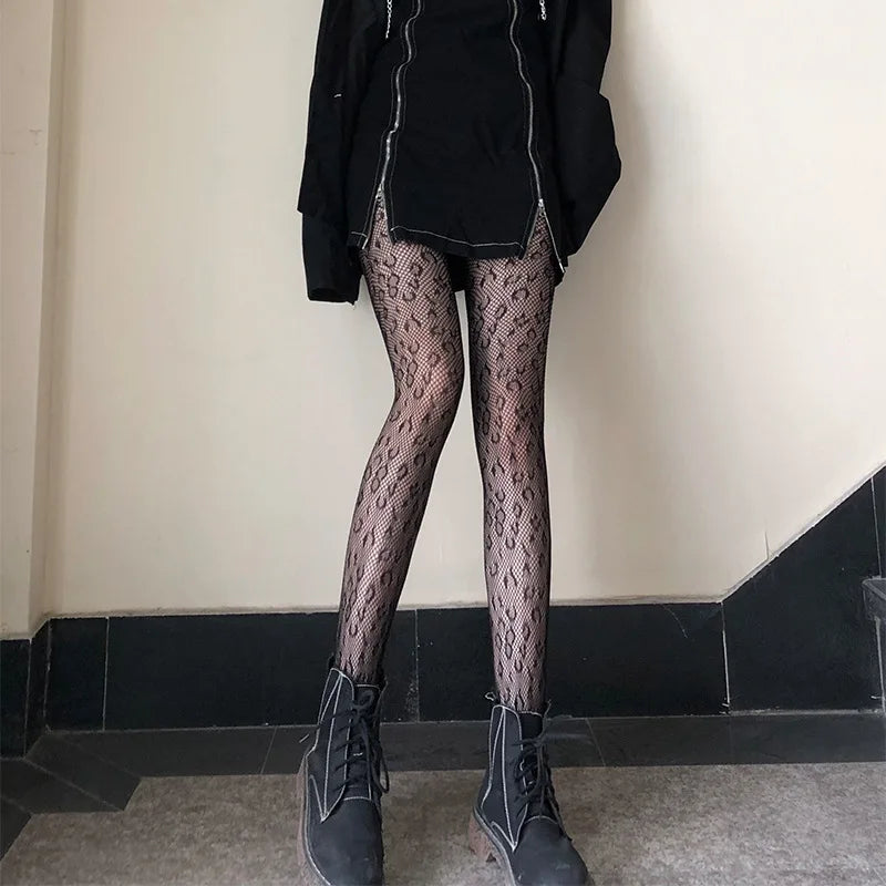Chic Split Toe Socks With Strappy Lace Fishnet Stockings JK Lolita Knee High 😺🧦✨