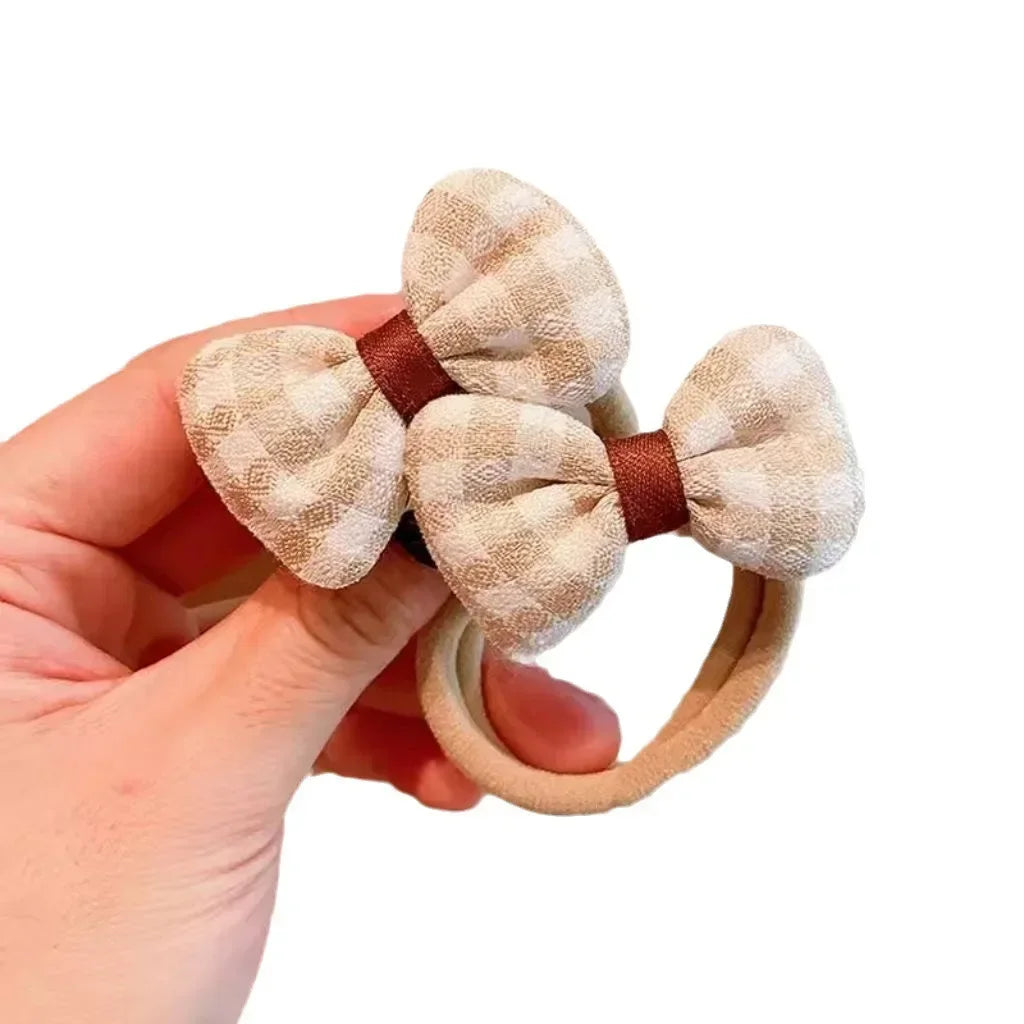 Kawaii 4/6pcs Adorable Korean Elastic Hair Bands for Girls 🌸💕 Cute Hair Rope Ties & Accessories for Kids!