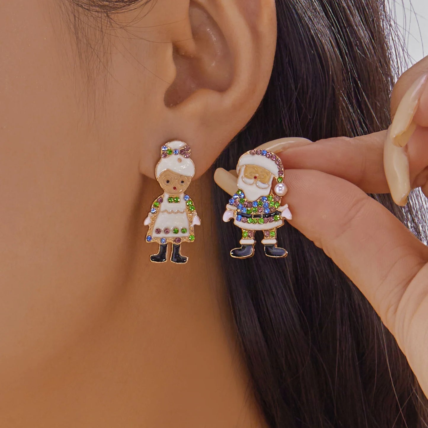 Sweet Green Bowknot Bell Earrings For Women Xmas Gift Dangle Wind Chime 🎄✨