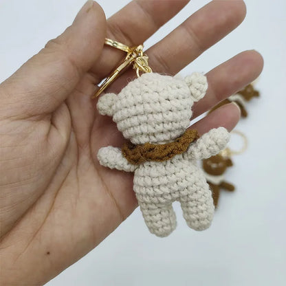 Bear Couple Keychains Crochet Duo For Keys And Bags Cute Handcrafted Charms 🧶🐻