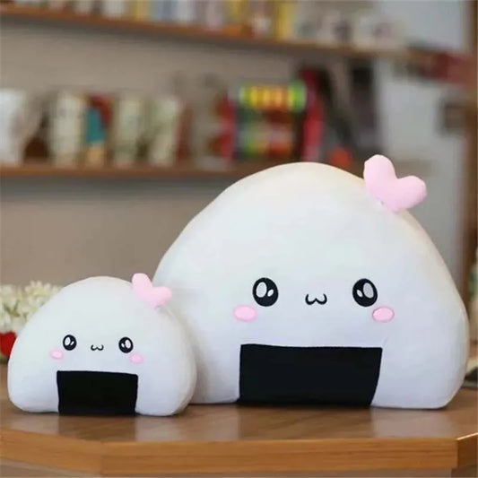 Adorable Plush Rice Ball Pillow 🍙✨ - Pixie Quill